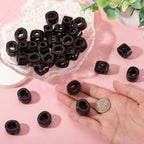 30Pcs Large Hole Acrylic Letter Beads Letter O Chunky Vowel Bead with Horizontal Hole Black Plastic 3D Initial Alphabet European Beads for Key Chains Necklace DIY Craft Arts Projects - color: Black O