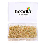 BEADIA 14K Gold Plated Jump Rings Non Tarnish 4mm 900pcs for Jewelry Making Findings - color: 14K Gold, size: 0.5x4mm