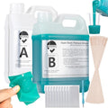 BBDINO Silicone Mold Making Kit, Super Elastic Jade Green Silicone, 1Gallon/140.8Oz, Ideal for Casting 3D Resin Molds & Silicone Molds, 1A:1B Mix Ratio - color: 141 Oz Jade Green