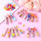 JOICEE 80PCS Cheer Pins Spirit Clips,Include 80 Natural Wooden Clothes Pins 126 Resin Animals Bows Daisy and Stickers Pen 300 Beads Pearls for Cheerleading Backpacks Ribbon Team Cheer Gifts - color: Yellow