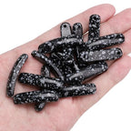 BEADIA Curved Snowflake Obsidian Stone Beads 36x10mm 4pcs for DIY Bracelet Jewelry Making - color: Snowflake Obsidian