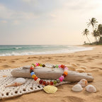 Chunky Beaded Starfish Shell Necklace for Women Colorful Boho Summer Chain Choker Beach Necklace with Acrylic Beads Trendy Chunky Jewelry Gifts - color: XL005E