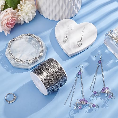 BENECREAT 459 Feet 23 Gauge Single Strand Beading Wire, Stainless Steel Craft Jewelry Beading Wire for Crafts, Jewelry Making, Sculpture Frame - color: Single Strand, size: 23 Gauge