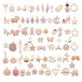 30pcs Mixed Enamel Charms Pendants for Jewelry Making Bulk lot Necklace Earrings Bracelet Craft Findings - color: Pink