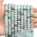 BONNY BOXX Natural 5 * 8mm Amazonite Rondelle Beads, Natural Abacus Disk Stone Beads Loose Spacer Gemstone Beads for DIY Bracelet Necklace Jewelry Making - color: Amazonite, size: 5*8MM