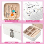 Kacctyen 12 Pieces Wildflower Mini Travel Jewelry Case Bulk You Are Amazing Loved Green Leaf Mother's Day Church Gifts for Secretary Day Party Girls Leather Travel Jewelry Case - color: Wild Flower