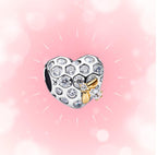 Mother Heart Charms for Bracelets Love Mom Flowers Charm Jewellery for Women - style: Heart