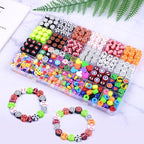 BBita 1000PCS Polymer Clay Beads Bracelet Making kit, 24 Style Cute Fun Beads Sports Ball Volleyball Softball Baseball Basketball Soccer Rugby Football Charms for Jewelry Making DIY for Women Girls - color: C1#Style 3