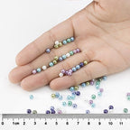 BEADNOVA Satin Pearls Beads for Crafts Tiny Loose Glass Imitation Pearls for Jewelry Making (4mm, 1000pcs, Multi Color) - color: 4mm 1000pcs Mix Lot M02