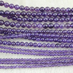 10mm Natural Amethyst Beads Round Gemstone Loose Beads for Jewelry Making (38pcs/Strand) - color: Amethyst, size: 10mm