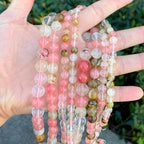 90pcs Adabele Lab Created Watermelon Tourmaline Gemstone 4mm (0.16 Inch) Small Round Beads Gem Stone Spacer for DIY Craft Jewelry Making GS16-4 - color: Watermelon Tourmaline (Lab Created/Imitated), size: 4mm (90pcs/1 Strand)