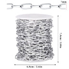 33FT Silver Paperclip Chains Roll, 7mm Aluminum Cable Link Chain Spool Bulk for DIY Crafts Jewelry Making - color: silver, size: 7MM
