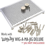 The Beadsmith Wig-Jig Peg Kit – 30pc Metal Pegs and Rounds in 2 Sizes Each w/Storage Case, Use w/Wig-A-Ma-Jig Deluxe