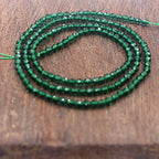 SR BGSJ Jewelry Making Natural 2mm Round Faceted Green Jade Gemstone Beads Loose Spacer For DIY Design Craft Strand 15"
