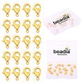 BEADIA 18K Gold Plated Lobster Clasps Non Tarnish 10mm 20pcs for Jewelry Making Findings - color: Lobster Clasps Gold, size: 10mm