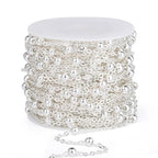 33 Feet Silver Satellite Cable Chains Roll, 2MM Silver Plated Brass Ball Beaded Cable Link Chains Spool Bulk for Jewelry Making DIY Craft - color: 4.0mm beads silver satellite cable chain