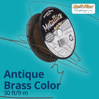 Soft Flex 49 Strand Beading Wire - Medium 0.19 Diameter - 30 Feet Nylon Design Wire - style: Antique Brass