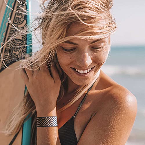 Blisslets Acupressure Relief Band - Wind & Waves Collection - Stylish Wellness Bracelets for Queasiness Relief | Travel, Pregnancy, Cruise (Cobalt/Camel, Extra Large - 7 5/8" to 8 1/2") - color: Cobalt/Camel, size: Extra Large - 7 5/8" to 8 1/2"