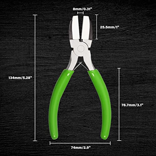 SPEEDWOX 5-Inch Flat Nose Plier Nylon Jaw Pliers For Jewelry Making Smooth Jaw Pliers Nylon Plier Non Marring Plyer for Wire Bending Twisting Shaping Straightening Plyers Jewelry Making Tool - style: 5" flat nose plier