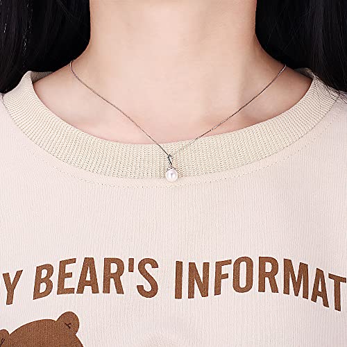 Sterling Silver Waterdrop Simple Bail Pin Pendant Fitting for Pearl Jewelry, Design Pendant Mount for Women DIY Jewelry Making