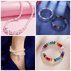 Jmassyang 8mm Briolette Rondelle Faceted Crystal Glass Beads for Jewelry Making Bracelets Necklaces Earrings (Black, 250pcs) - color: Black, size: 6x8mm