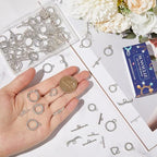 SUNNYCLUE 1 Box 12 Styles 72 Sets Ot Toggle Clasp Toggle Connectors Tibetan Style Alloy Metal Silver Moon Star Heart Flower Toggle Closure Bulk for Jewelry Making Friendship Bracelets Crafts Supplies - style: Style 3