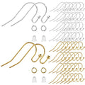 Earring Hooks, 600pcs Hypoallergenic Earrings Making kit(Silver and Gold) Earrings Finding Component Accessories,Earring Backs,Jump Rings for Jewelry Making DIY Craft