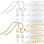 Earring Hooks, 600pcs Hypoallergenic Earrings Making kit(Silver and Gold) Earrings Finding Component Accessories,Earring Backs,Jump Rings for Jewelry Making DIY Craft