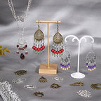 SUNNYCLUE 48Pcs 6 Styles 2 Colors Alloy Chandelier Component Links Charms Tibetan Style Earring Chandelier Filigree Pendants Findings for DIY Earring Necklace Jewellery Making Supplies Crafts - color: 48pcs 6 Styles 2 Colors