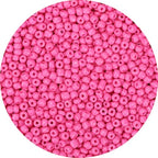 2000pcs Light Pink Glass Seed Beads, Colorful Tiny 4mm Beads for Jewelry Making, Beading Supplies. - color: Light Pink