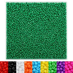 IOOLEEM Christmas Green Seed Beads, 4000+ pcs 3mm Glass Beads for Jewelry Making, Bracelets - color: Christmas Green, size: 3mm / 4000pcs