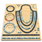Petoysoso Bead Boards for Jewelry Making, Bamboo Beading Board for Bracelet & Necklace, Bead Tray for Jewelry Making Supplies - size: Necklace & Bracelet-M4