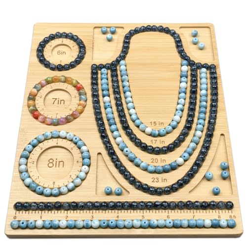 Petoysoso Bead Boards for Jewelry Making, Bamboo Beading Board for Bracelet & Necklace, Bead Tray for Jewelry Making Supplies - size: Necklace & Bracelet-M4