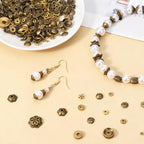 400 PCS Bead Cap Findings, Flower Spacer Beads, Tibetan Daisy Metal Alloy Jewelry Spacers for Bracelet Necklace Earrings Jewelry Making