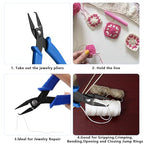 Split Ring Opener Tool Keychain Pliers for Jewelry Making with one tweezer, a jump ring,For Bracelet Beading DIY Craft Jewelry Making Supplies - style: 1pcs - Split Ring Opener Tool