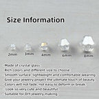 1310pcs Bicone Crystal Glass Beads 2mm 3mm 4mm 6mm 8mm Faceted Crystal Spacer Beads for Bracelets Necklace Pendants Earrings DIY Jewelry Craft Making(Transparent AB) - color: Transparent AB