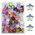 INSPIRELLE 100pcs Star Crystal Glass Spacer Beads for Jewelry Bracelet Necklace Making, 9.5mm - color: Stars