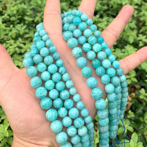 180pcs Adabele Natural Grade A Brazil Amazonite Healing Gemstone 4mm Small Round Beads Gem Stone Spacer for DIY Craft Jewelry Making GE8-4 - color: Grade A Amazonite, size: 4mm (180pcs/2 strands)