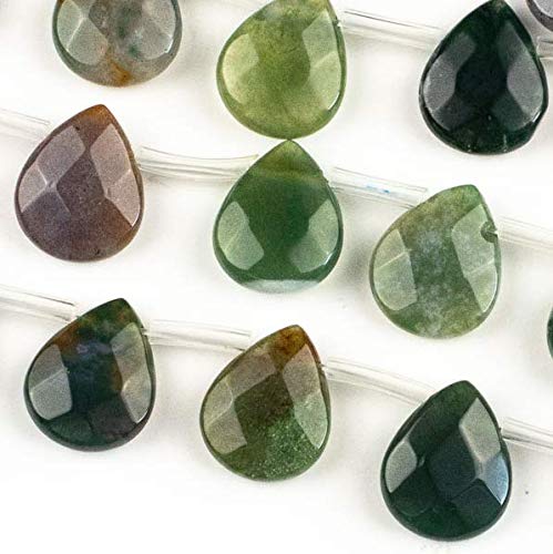Cherry Blossom Beads Fancy Jasper Beads 12x15mm Faceted Top-Drilled Teardrop - 12 pcs/ 8 Inch Strand - color: Fancy Jasper