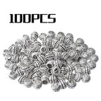 BronaGrand 100pcs Tibetan Antique Silver Large Hole Spacer Beads Alloy European Rondelle Beads Spacers Loose Spacers Jewelry Bead Charms for DIY Jewelry Crafts Making(8×6mm, Hole:4.5mm) - color: Silver16