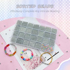Looconi 1400pcs Letter Beads Glow in The Dark 7x4mm Black Alphabet A-Z and Smiley Heart Beads for Jewelry Bracelet Making - color: Glow-White