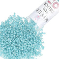 Miyuki Delica Seed Beads – Size 11/0 (1.6 mm), DB0217, Opaque Light Aqua Luster, 7.2 g, Approx. 1440 Beads, Made in Japan - color: DB0217 - Opaque Light Aqua Luster