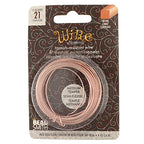 The Beadsmith Square Craft Wire - Medium Temper Beading Wire, Rose Gold Color, 21 Gauge, 4 Yards - color: Rose Gold, size: 21 Gauge, 4 Yard Coil