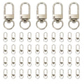 30Pcs Metal Lobster Claw Clasps, 360° Swivel Snap Hooks, Key Chain Hooks, DIY Claw Clasps for Jewelry, Bags, Keychains, and Art Crafts (Silver) - color: Silver
