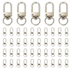 30Pcs Metal Lobster Claw Clasps, 360° Swivel Snap Hooks, Key Chain Hooks, DIY Claw Clasps for Jewelry, Bags, Keychains, and Art Crafts (Silver) - color: Silver