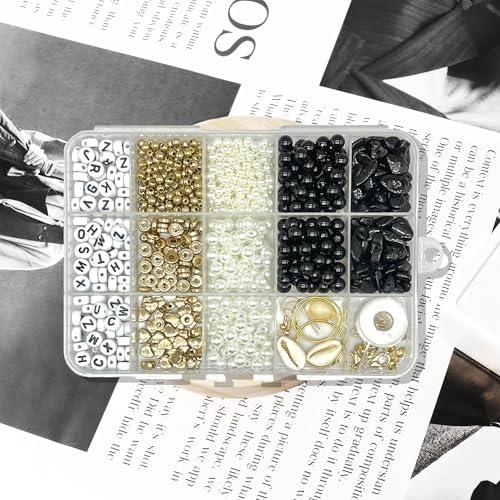 Basigeese Jewelry Making Supplies Kit Natural Stone Beads for Irregular Gemstone Beading with for DIY Craft Bracelet Necklace Earrings for Adults (Obsidian) - color: Obsidian