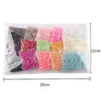 4500pcs 5mm Half Round Pearl Beads Mixed 15 Colors Cabochon Flatback Gem DIY Scrapbooking Shoes Phone Nail Art Making Crafts Material - size: 5mm 4500pcs