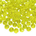 Jmassyang 50 Pieces 10mm Faceted Round Crystal Glass Beads Spacer Beads for Jewelry Making, Bracelets Necklaces Earrings Wind Chimes Suncatchers (LemonYellow) - color: LemonYellow, size: 10mm