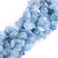 GEM-Inside Aquamarine 7-8MM Natural Chips Beads Strand Gemstone Beads Energy Stone Power for Jewelry Making 34 Inches - color: Aquamarine