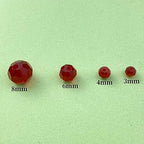 400pcs 3mm Round Crystal Glass Beads Round Faceted Spacer Beads for Jewelry Making Bracelet Earring Necklace Wind Chimes Suncatchers DIY Craft Making Supplies(Red Series) - color: Red Series, size: 3mm